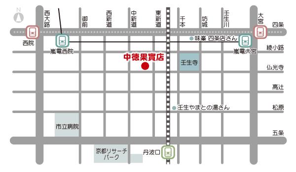 中徳果實店の地図